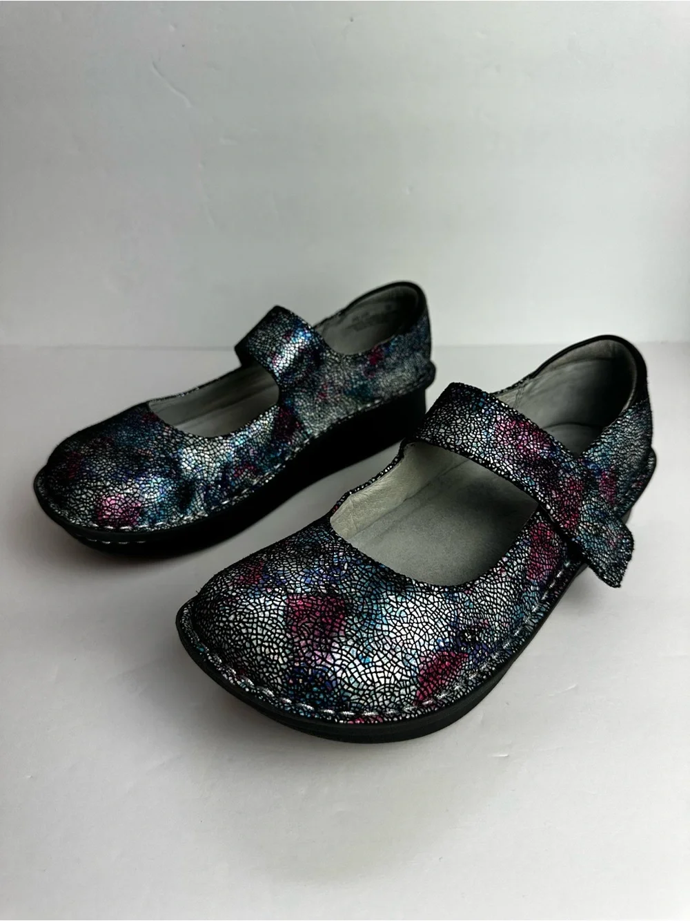 Alegria Paloma Mary Jane's Women's Size 9 EU 39 Shoes Rainbow Black FLAW